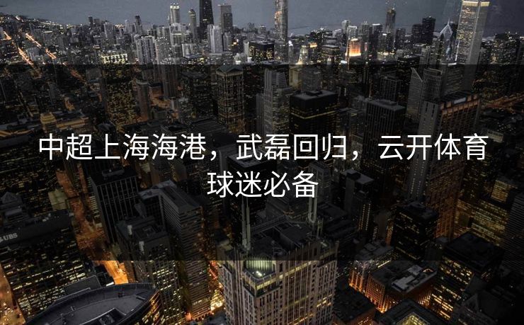 中超上海海港,武磊回归,云开体育球迷必备 中超上海海港,武磊回归,云开体育球迷必备